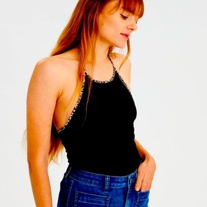 🐆American Eagle Halter Top with Cheetah Trim🐆